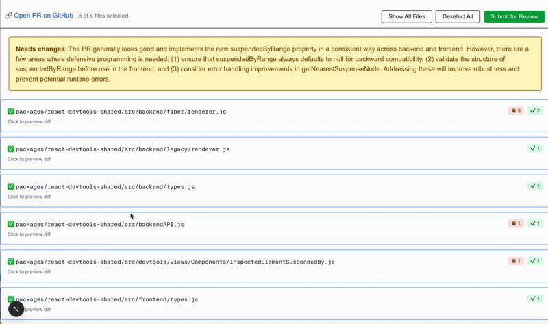 CodeReview.ai reviewing a GitHub pull request